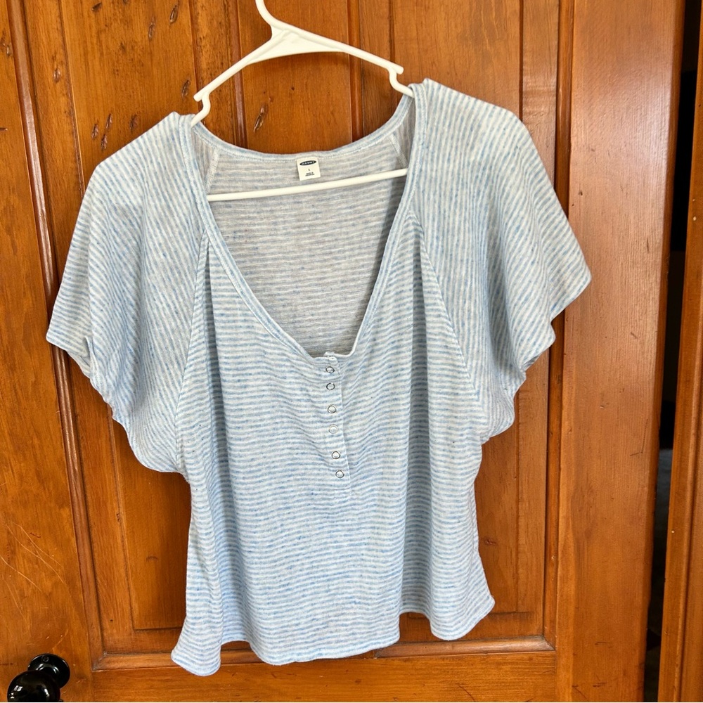 Striped Blue Women's Top